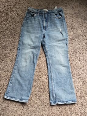 Abercrombie & Fitch Jeans Womens Sz 28 / 6s The Kick Flare Ultra High Rise Blue